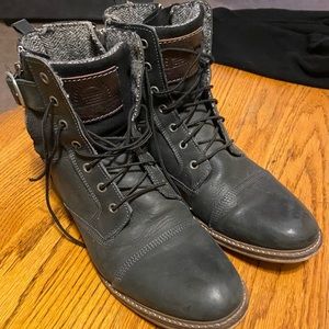 Bull Boxer mens lace/zip ankle boots